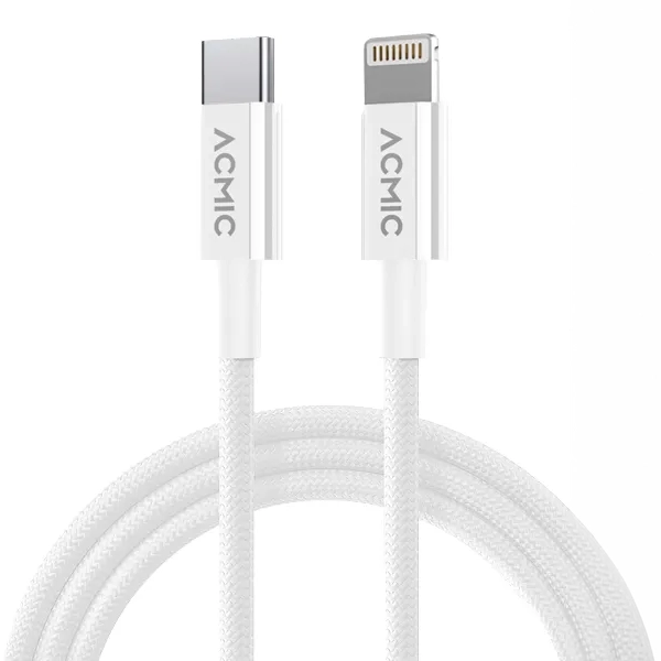 Acmic PDL100e Cable USB C to Lightning 1m - White
