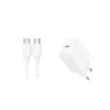 JOYROOM TCF20 Adapter Fast Charger 20W PD USB Type C + Kabel C to C 1m - White