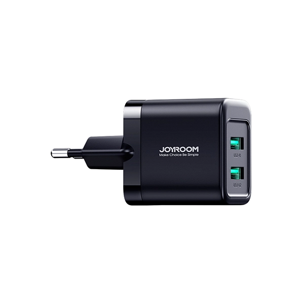 JOYROOM TCN01 Adapter Charger Dual USB 2.4A - Black